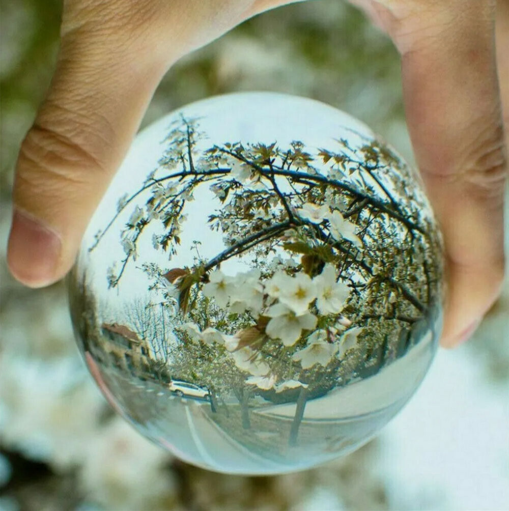 100Mm Photography Crystal Ball Sphere Decoration Lens Photo Prop Lensball Clear
