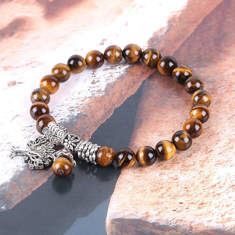 Tree of Life Simple Natural Stone Bracelet