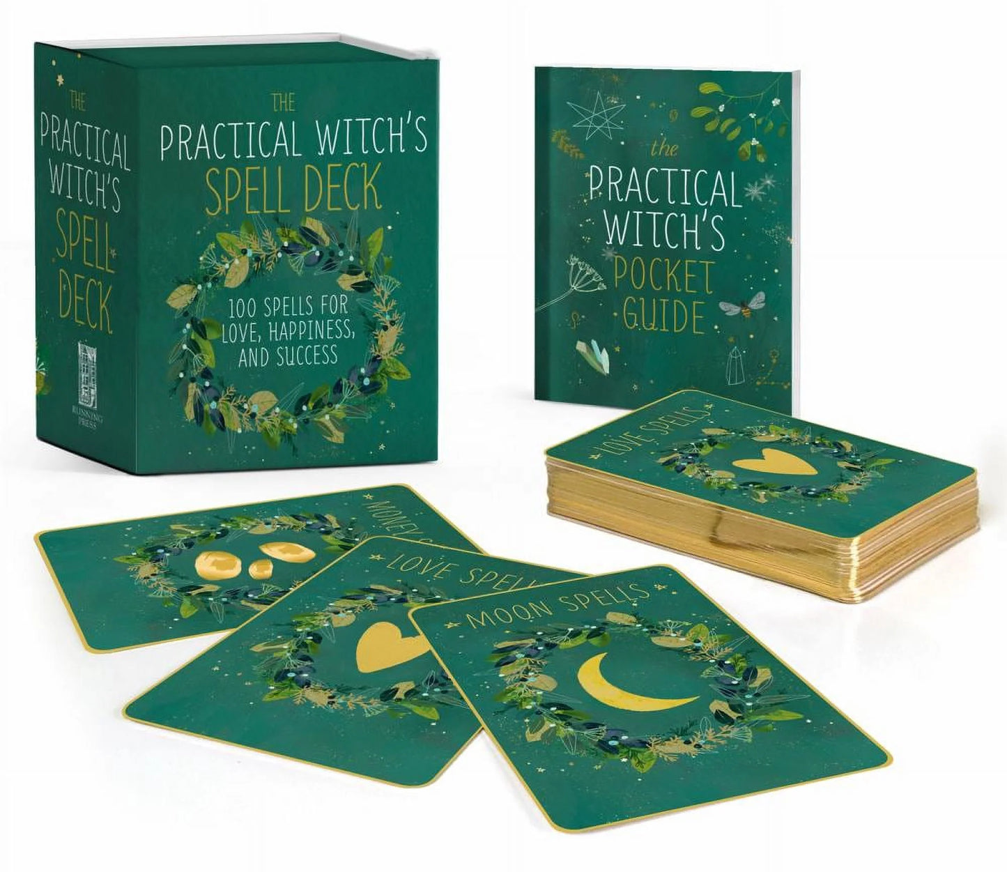 The Practical Witch'S Spell Deck: 100 Spells for Love, Happiness, and Success (Paperback)