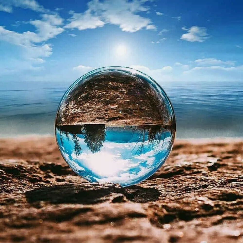100Mm Photography Crystal Ball Sphere Decoration Lens Photo Prop Lensball Clear