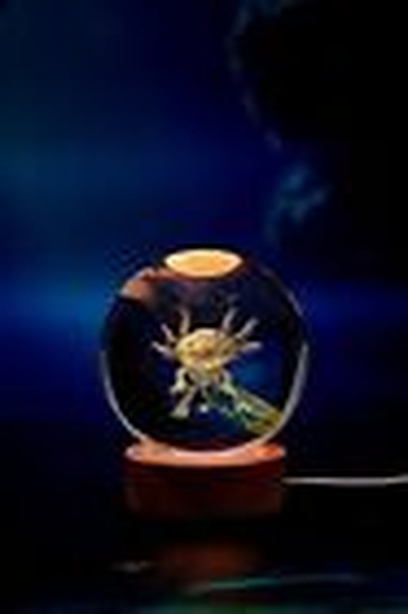 Axolotlrystal Ball Lamp,3D 3.15 Inchrystal Axolotl Light,16Olorsh