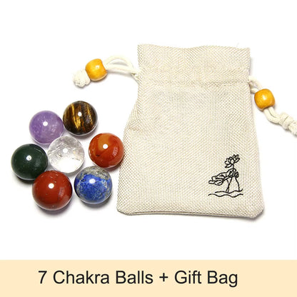 7 Chakra Balancing Healing Energy Kit Crystal Polished Stone Amethyst Clusters Gypsum Stick Citrines Holy Wood Gift Set with Bag