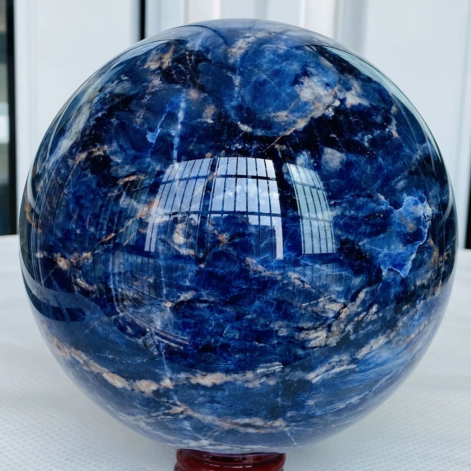 Natural Blue Sodalite Ball Healing Crystal Gemstone Quartz Stone