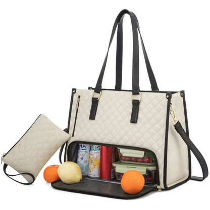 Portable Lunch Tote Bag for Women Multi Purpose Insulated Lunch Shoulder Pouch Makeup Bag Durable Waterproof Travel Bag 2025 New