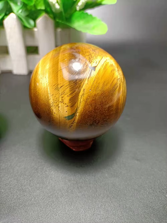 Natural Quartz Crystal Ball, Reiki, Energy, Exquisite, Tiger Eye, Home Decor, Chakra Fashion, Treatment Gift, 60Mm
