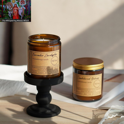 Lavender Eucalyptus Candles for Home Scented - 8Oz Aromatherapy Candles for Relaxation Stress Relief Soothing Anxiety, Calming Candles Gifts for Women Perfect for Relaxing Bath Yoga Meditation Healing