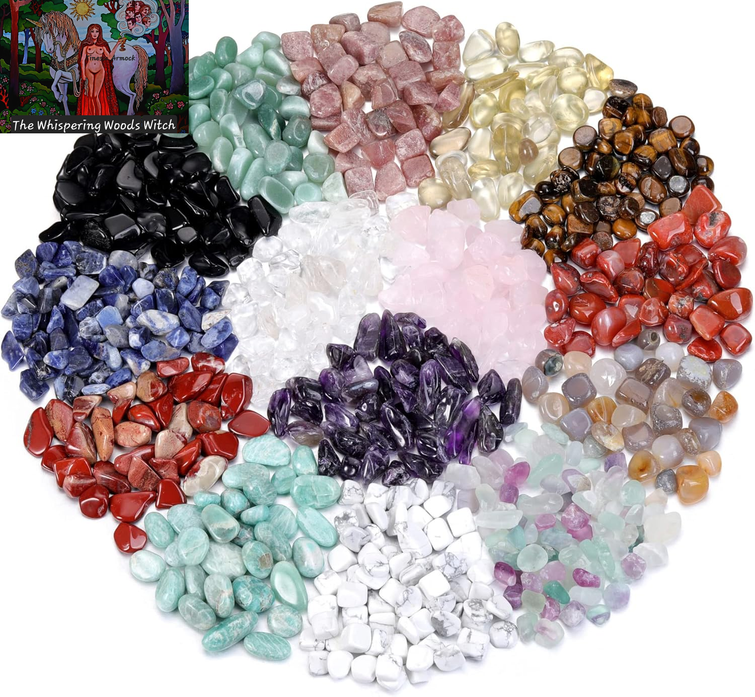 Assorted Healing Stones Crystals Bulk Tumbled Polished Stone Chips Natural Chakra Quartz Crystal Gemstones for Reiki Meditation Therapy Beginners Home Decor Christmas Gift